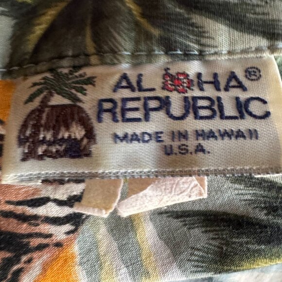 Aloha Republic Hawaiian Button Up Shirt Tropical Beach Camp Size XXL Hawaii Vtg - Picture 4 of 6